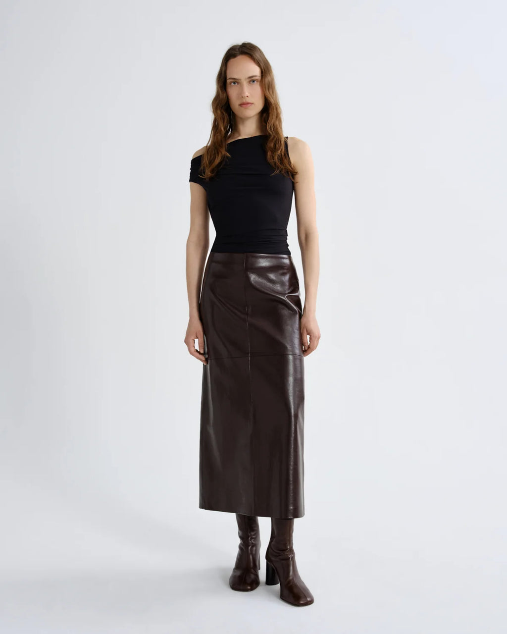 Agolde Hikson Skirt in Recycled Leather
