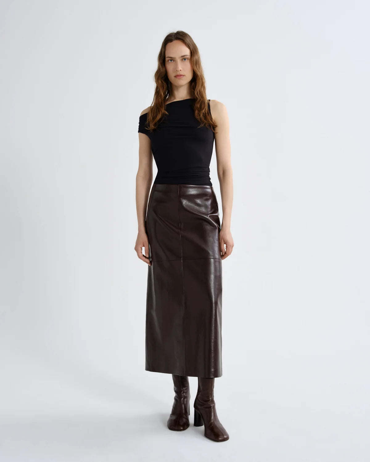 Agolde Hikson Skirt in Recycled Leather