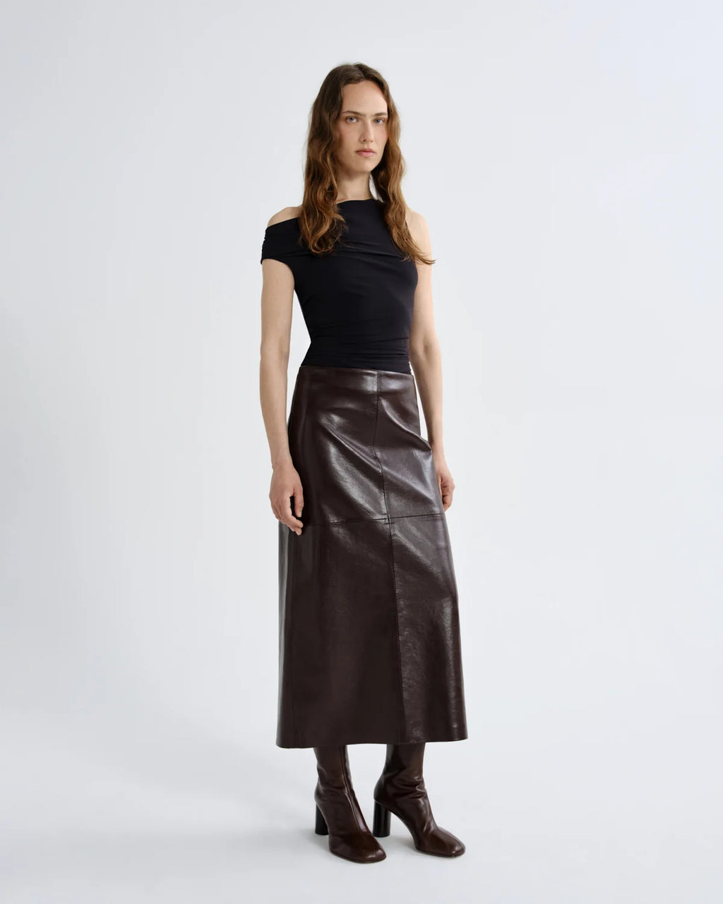 Agolde Hikson Skirt in Recycled Leather