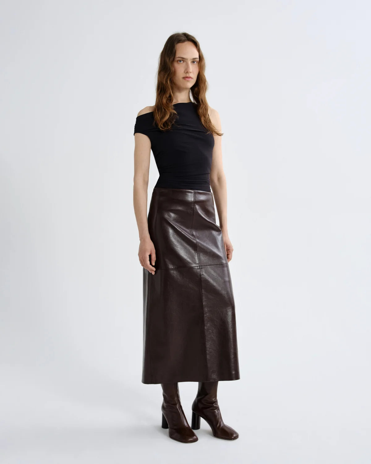 Agolde Hikson Skirt in Recycled Leather