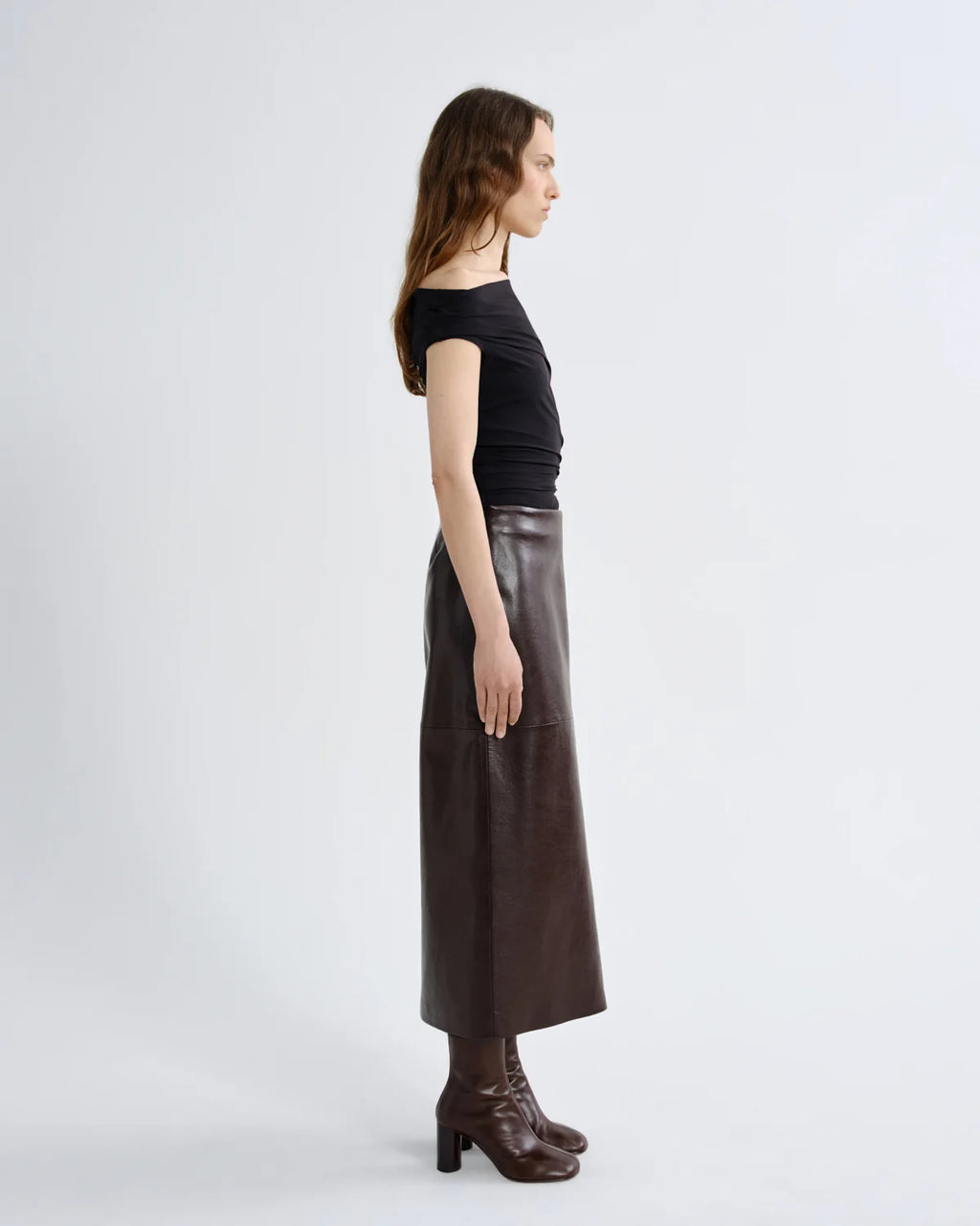 Agolde Hikson Skirt in Recycled Leather