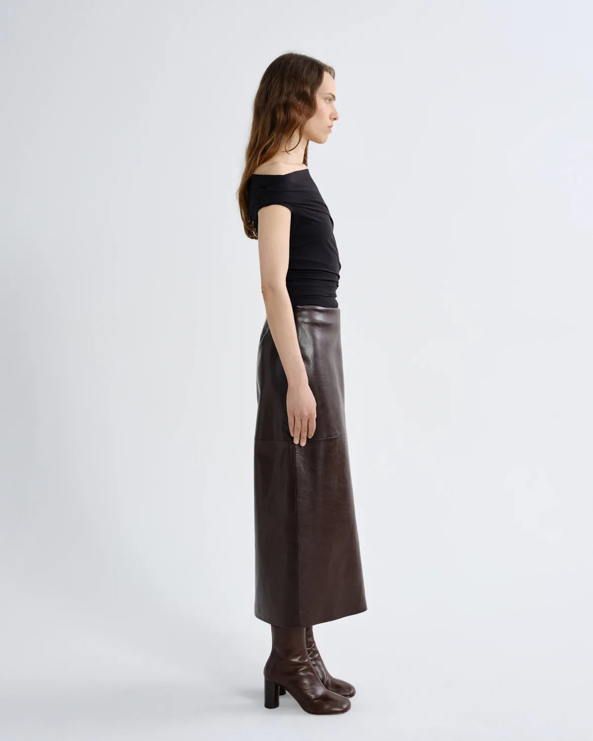 Agolde Hikson Skirt in Recycled Leather