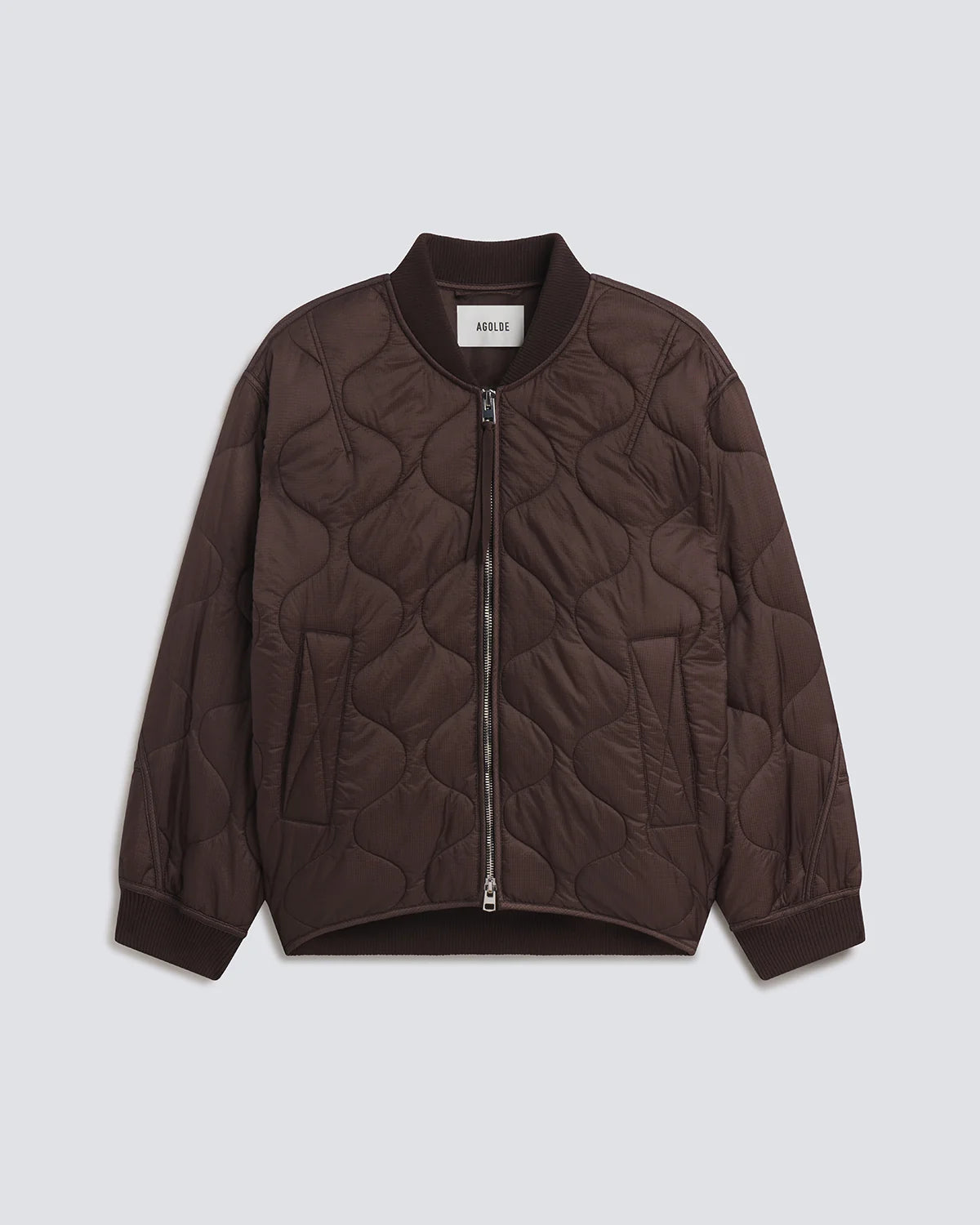 Agolde Isla Quilted Jacket  - Bourbon