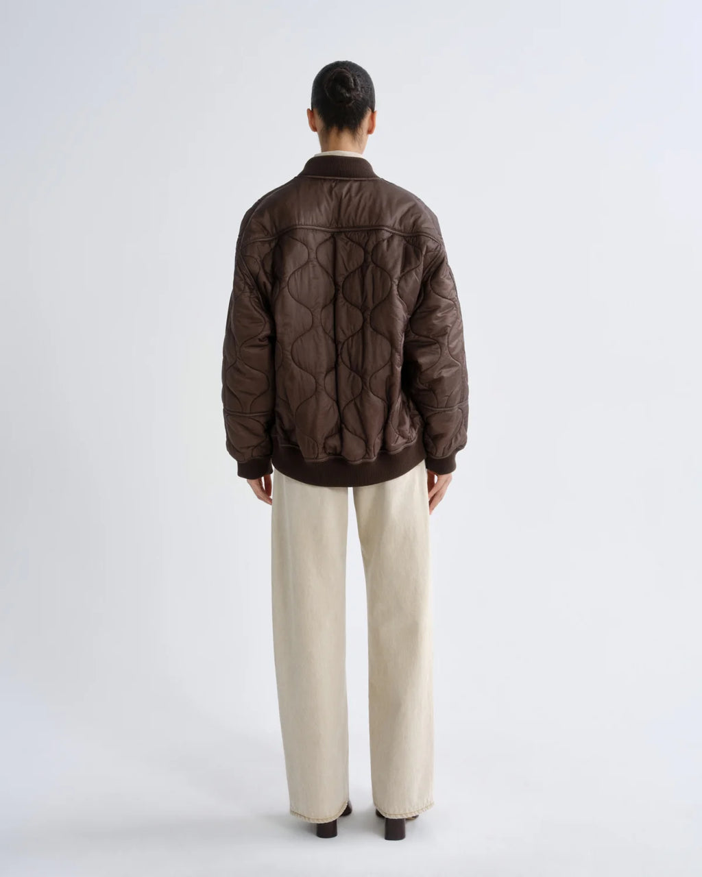 Agolde Isla Quilted Jacket  - Bourbon