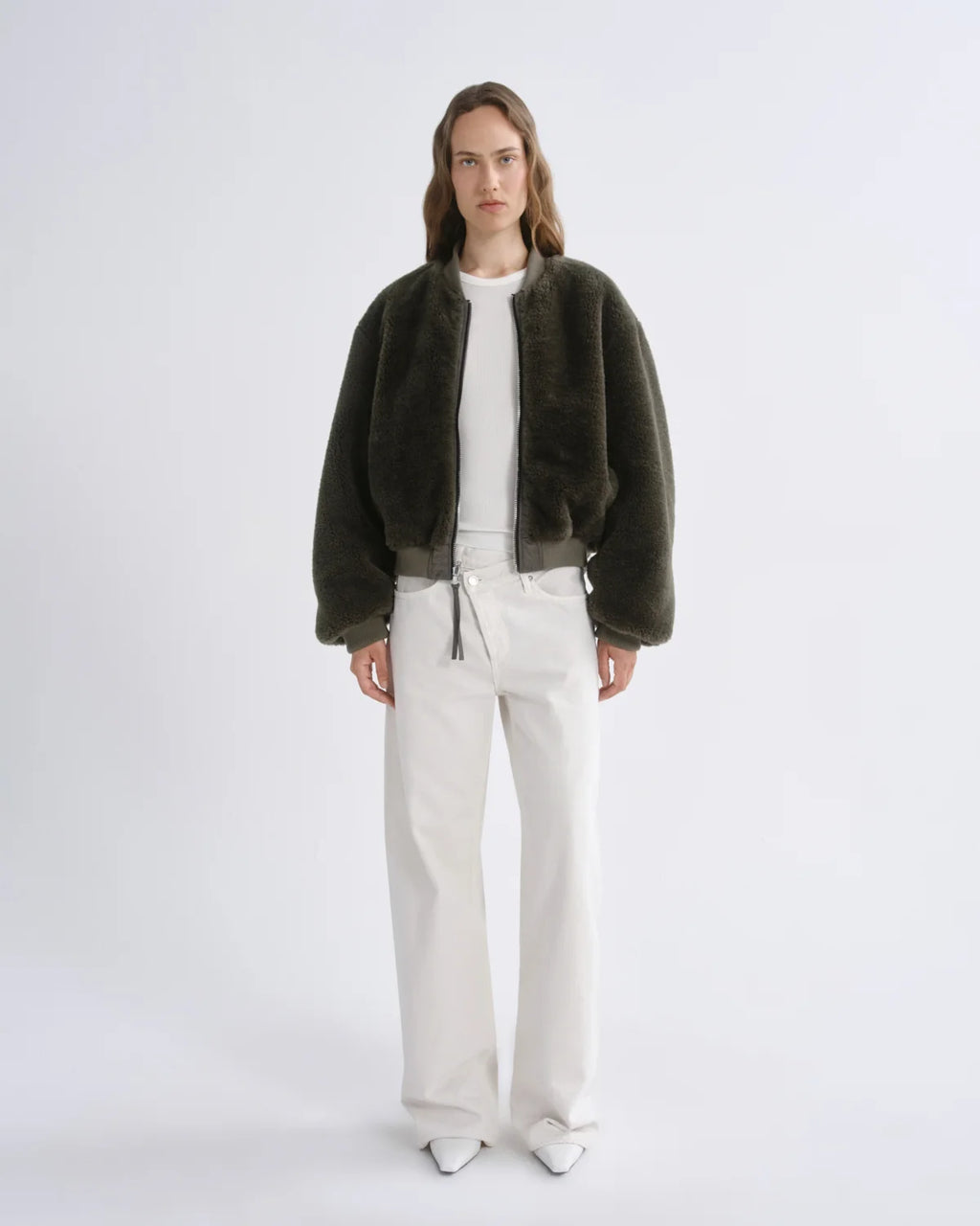 Agolde Frankie Reversible Bomber  - Fern