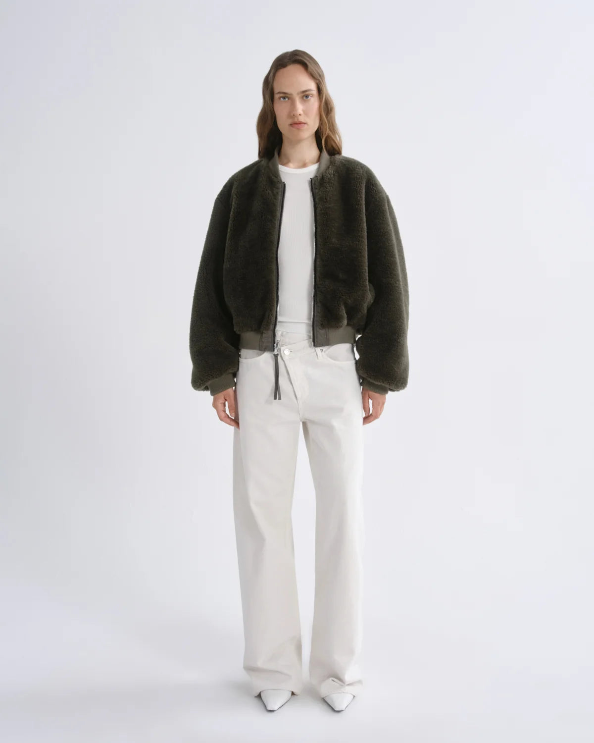 Agolde Frankie Reversible Bomber  - Fern