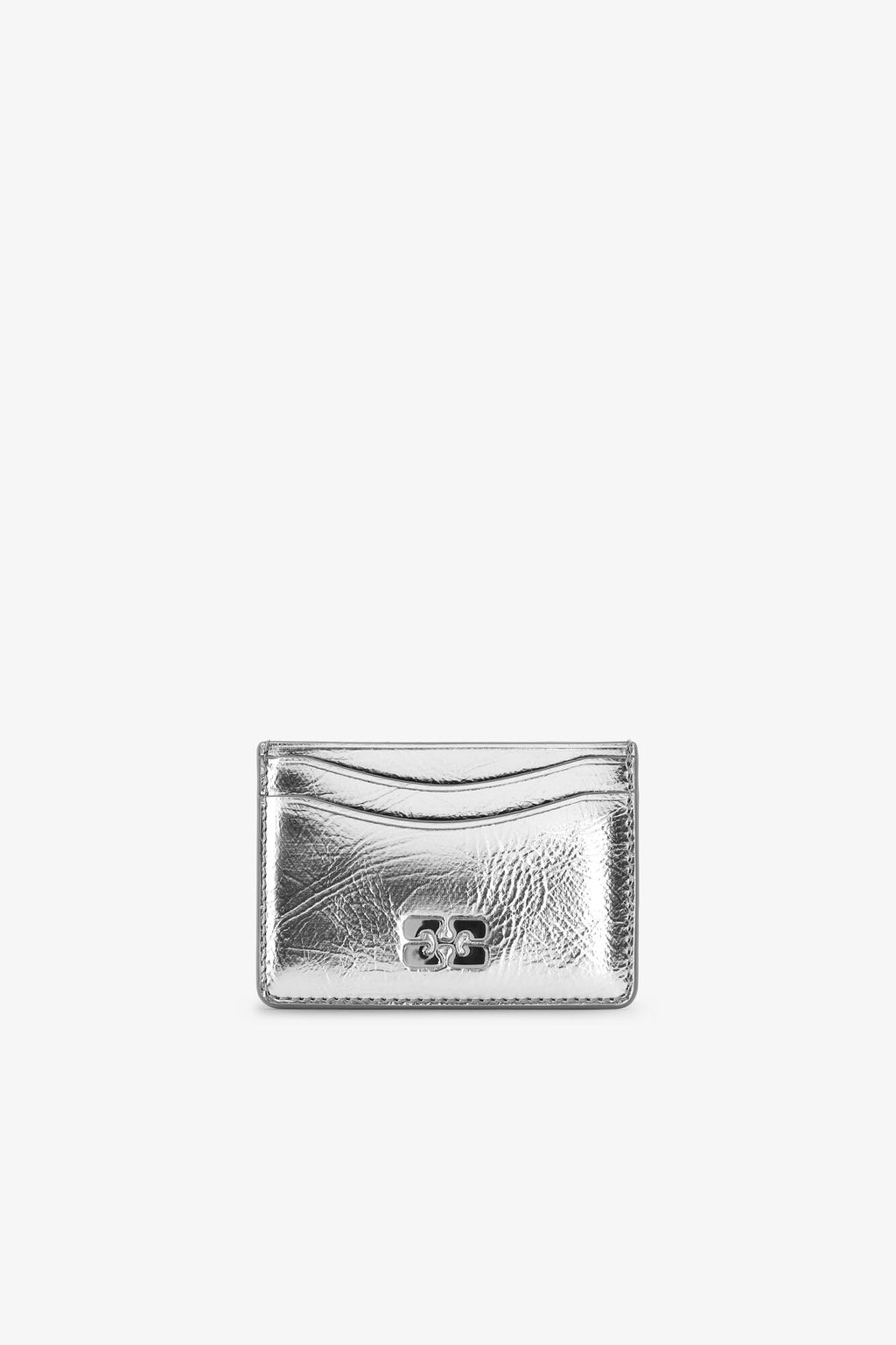 Ganni Bou Card Holder - Silver Metallic