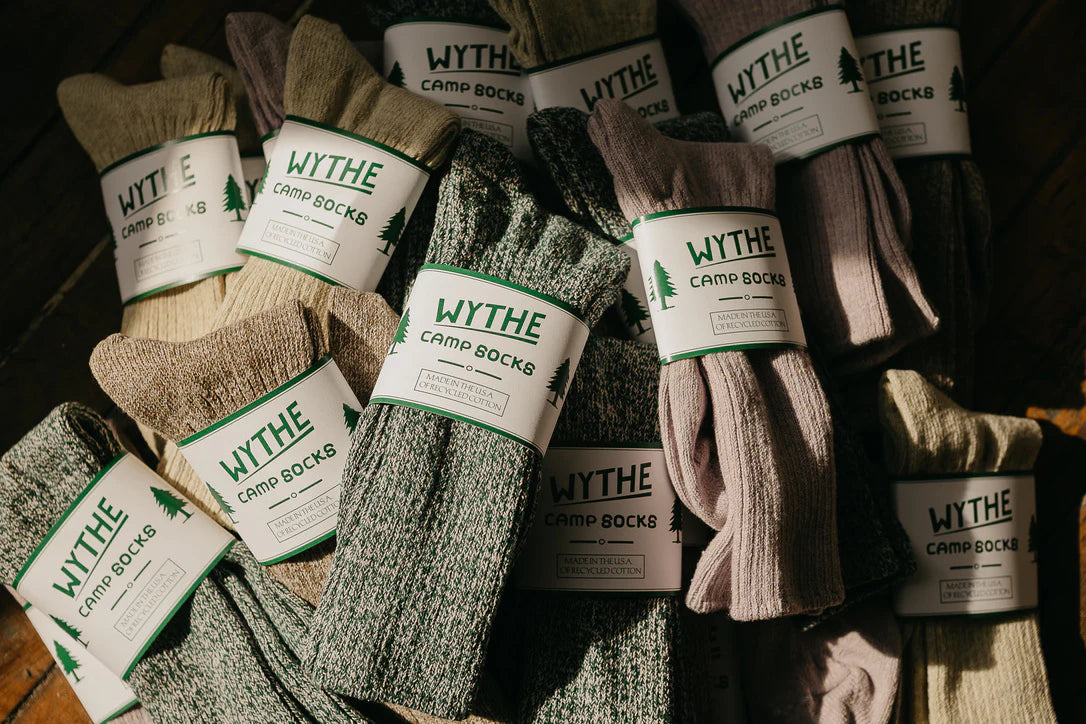 Wythe Recycled Cotton Camp Socks - Evergreen Melange