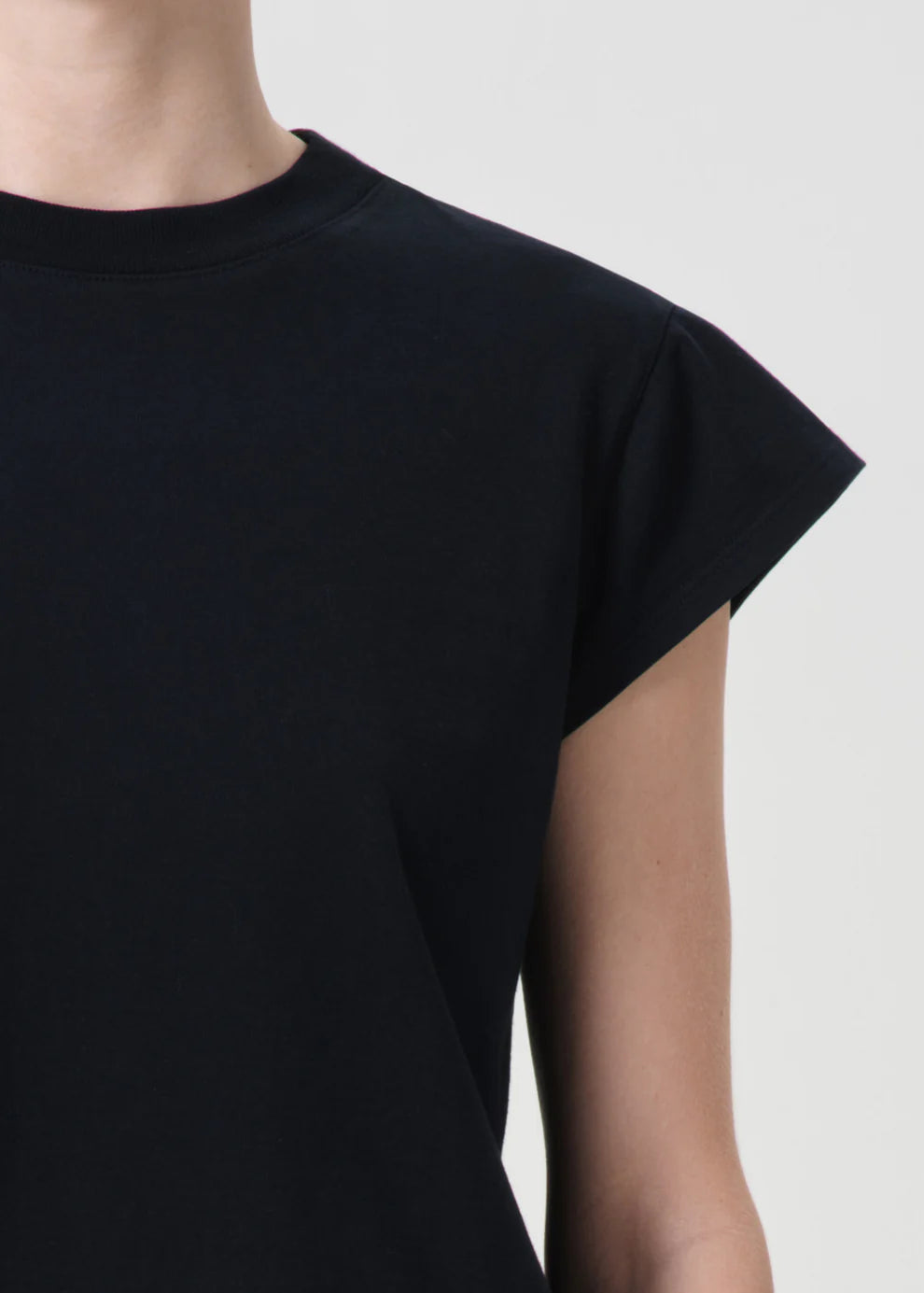 Agolde Bryce Cap Sleeve Tee In Storm