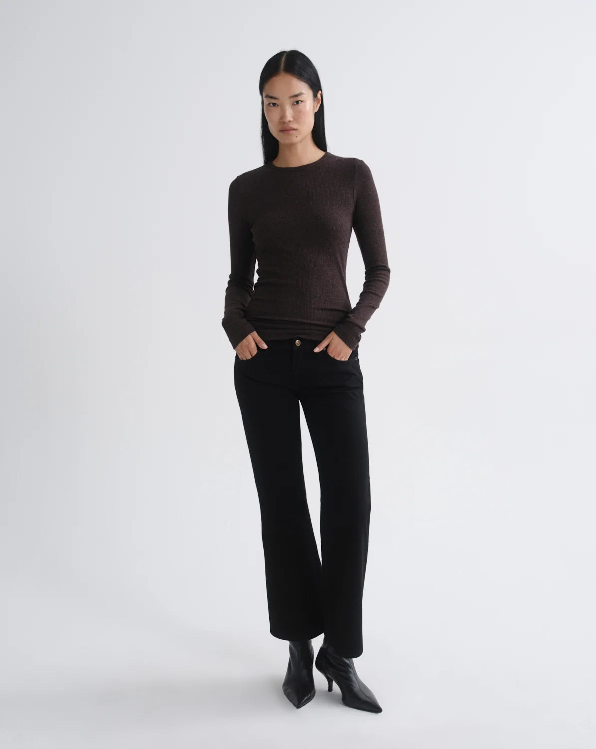 Agolde Delphi Slim Tee - Ganache