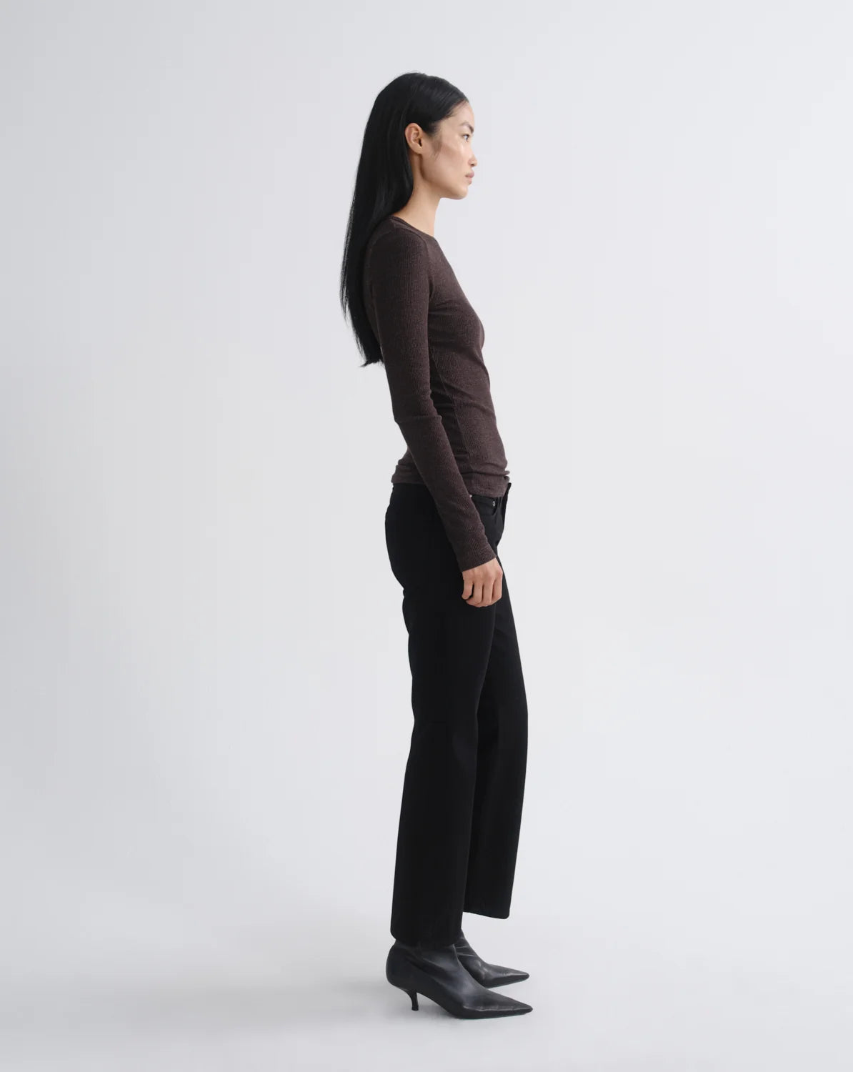 Agolde Delphi Slim Tee - Ganache