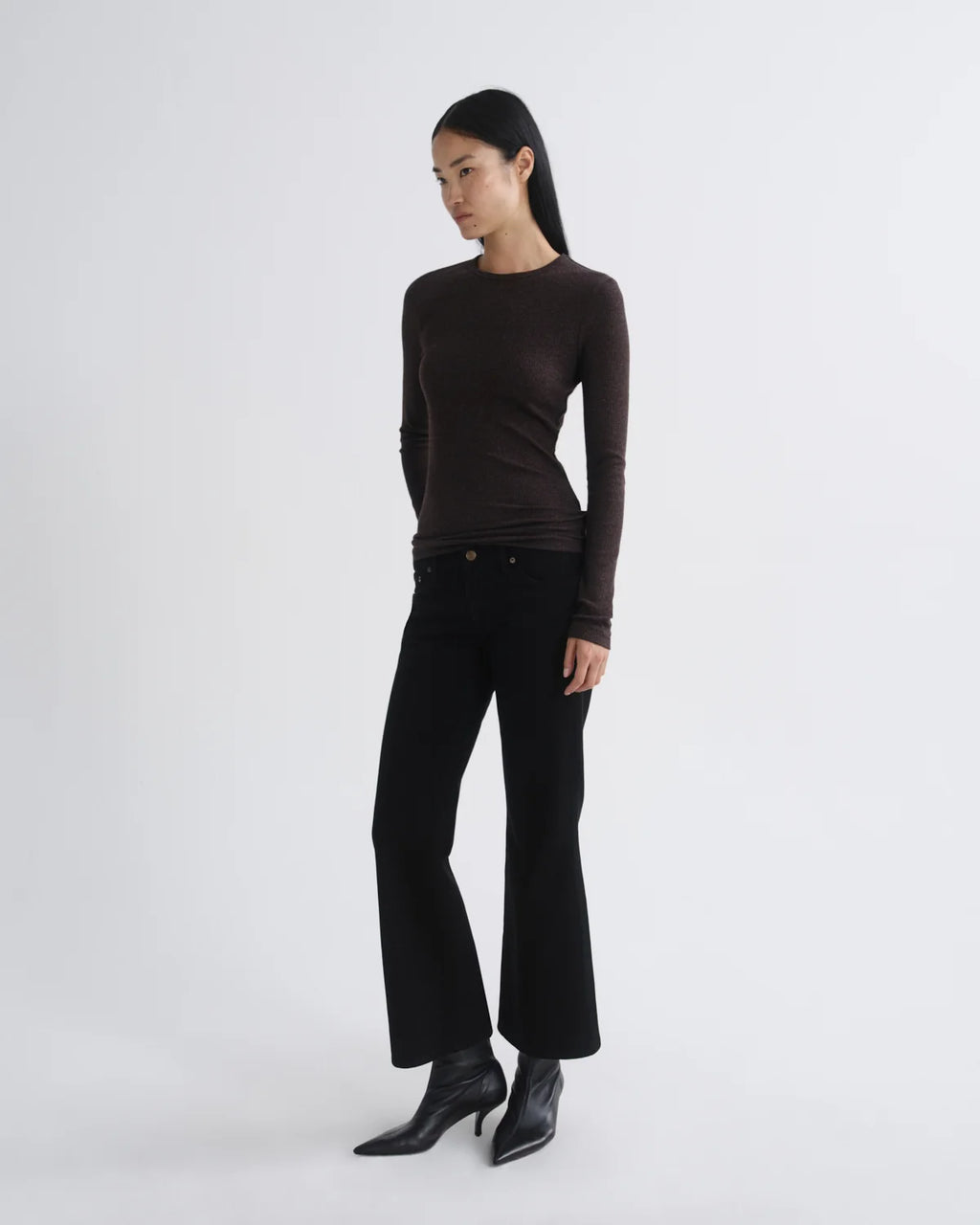 Agolde Delphi Slim Tee - Ganache