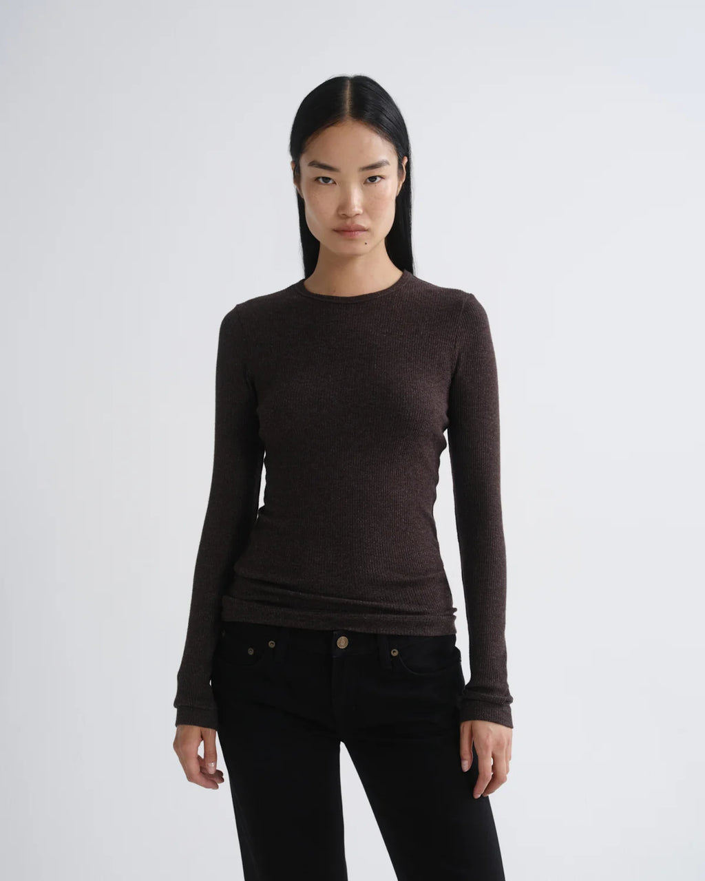 Agolde Delphi Slim Tee - Ganache