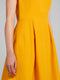 Marni Orange Bio Poplin Midi Dress With Mini Pleats