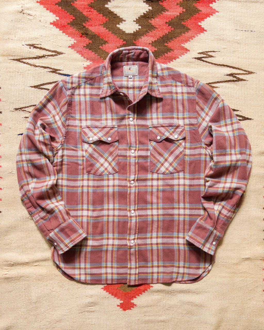 Wythe Washed Flannel Pearlsnap Shirt - Autumn Rust