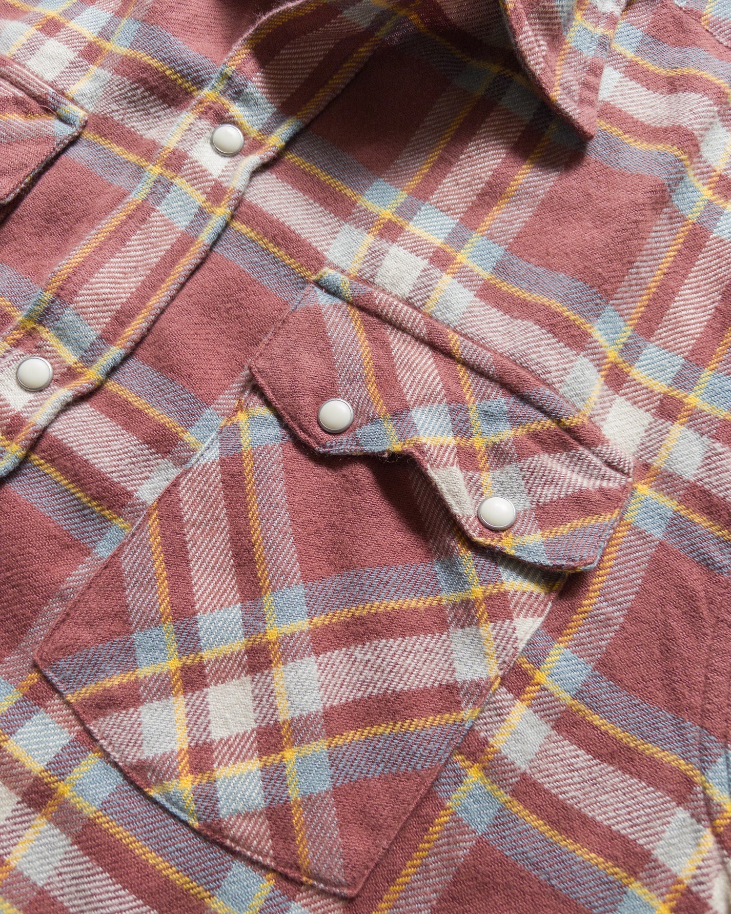 Wythe Washed Flannel Pearlsnap Shirt - Autumn Rust