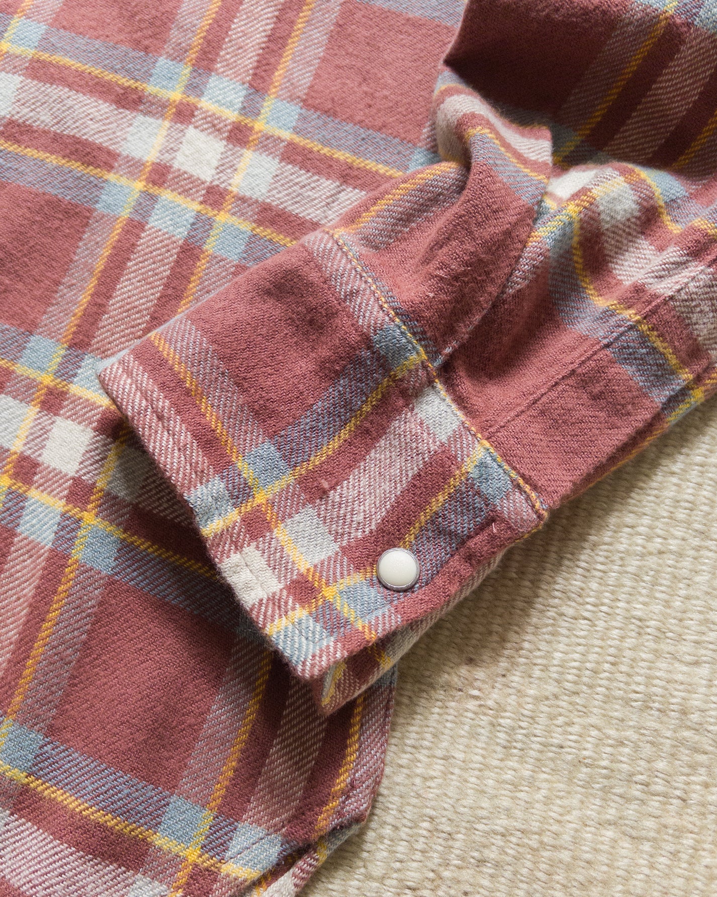 Wythe Washed Flannel Pearlsnap Shirt - Autumn Rust