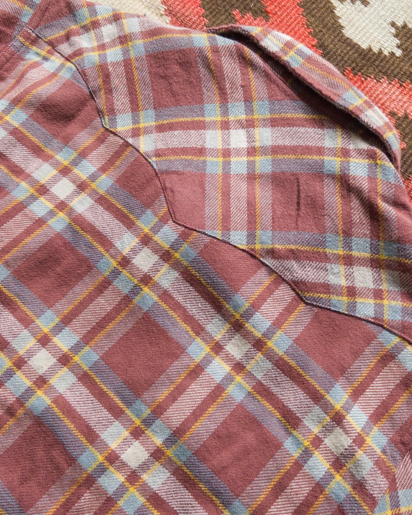 Wythe Washed Flannel Pearlsnap Shirt - Autumn Rust