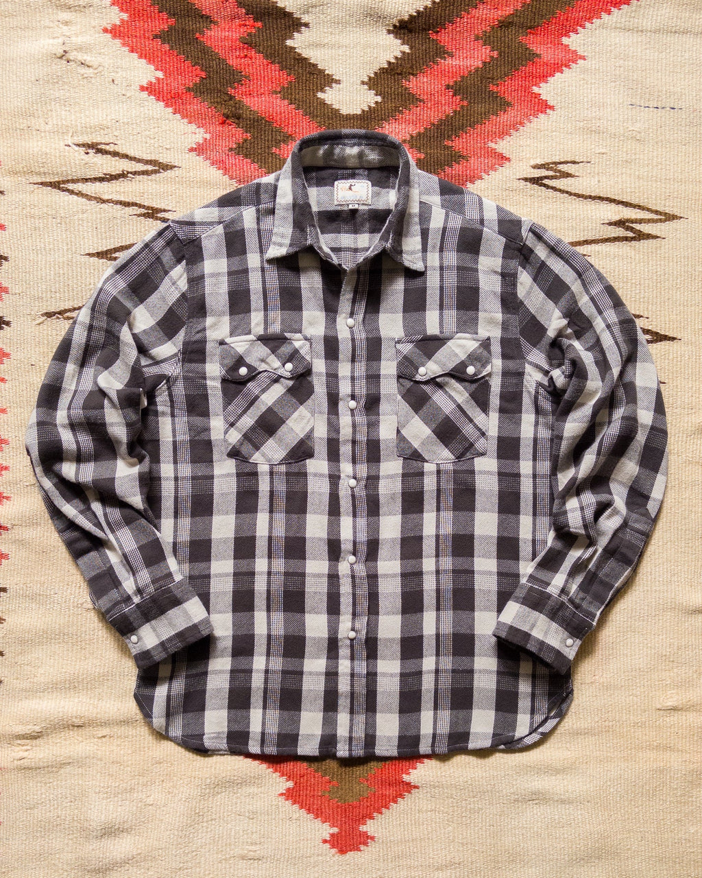 Wythe Washed Flannel Pearlsnap Shirt - Night Pitch