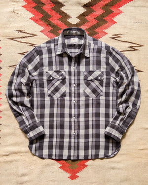 Wythe Washed Flannel Pearlsnap Shirt - Night Pitch