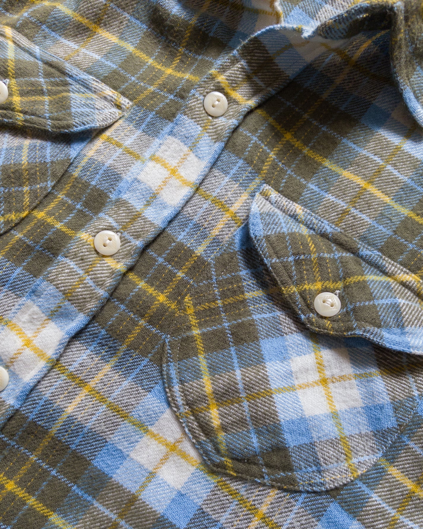 Wythe Washed Flannel Workshirt - Gold Ravine