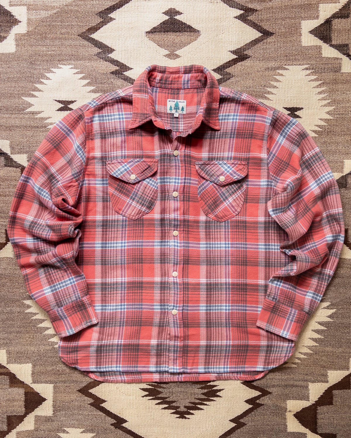 Wythe Washed Flannel Workshirt - Cactus Flower Plaid