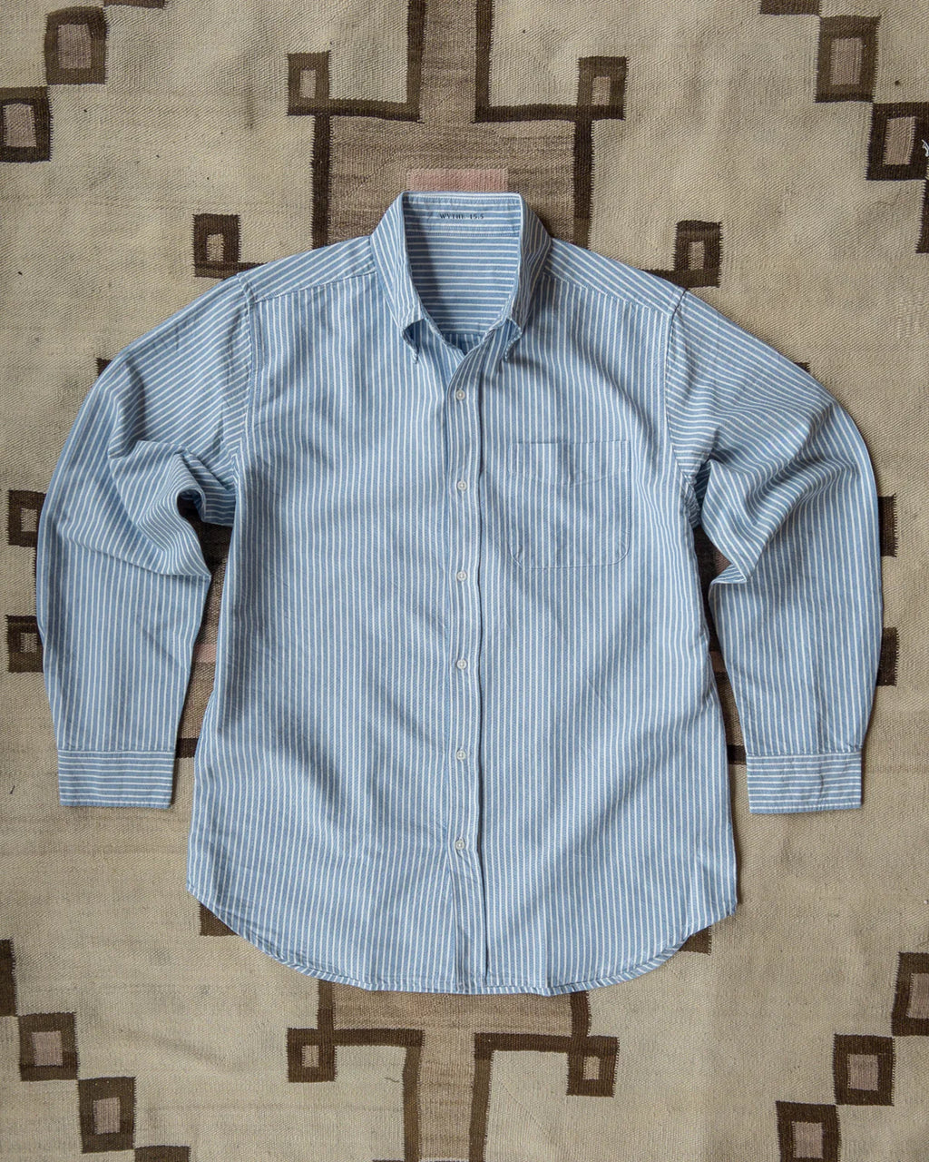 Wythe Oxford Cloth Button Down - Blue and White Stripe