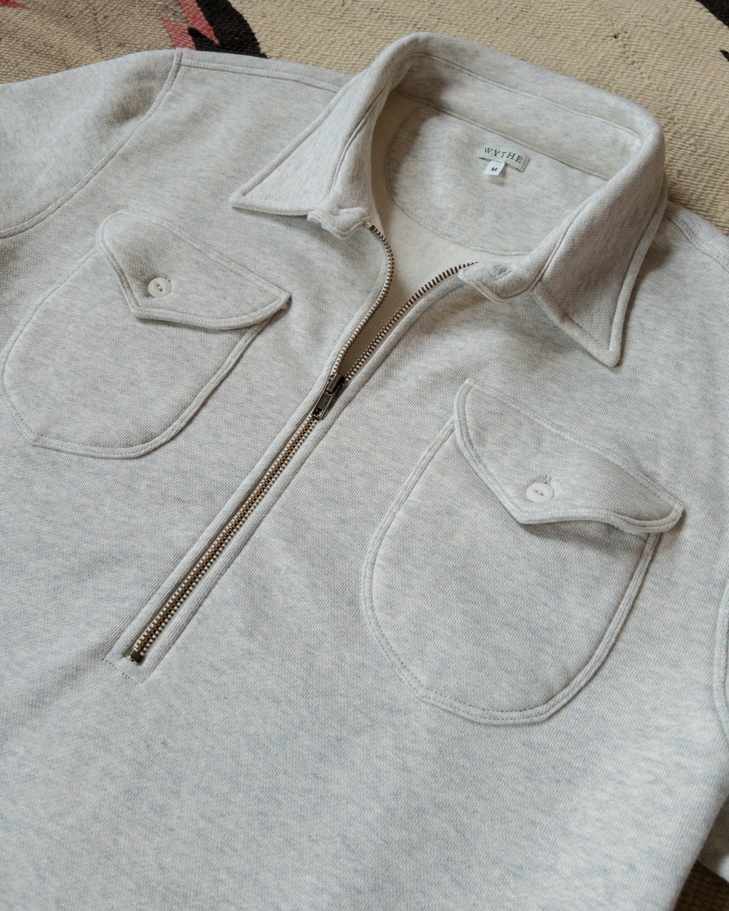 Wythe Half-Zip Sweatshirt - Heather Grey