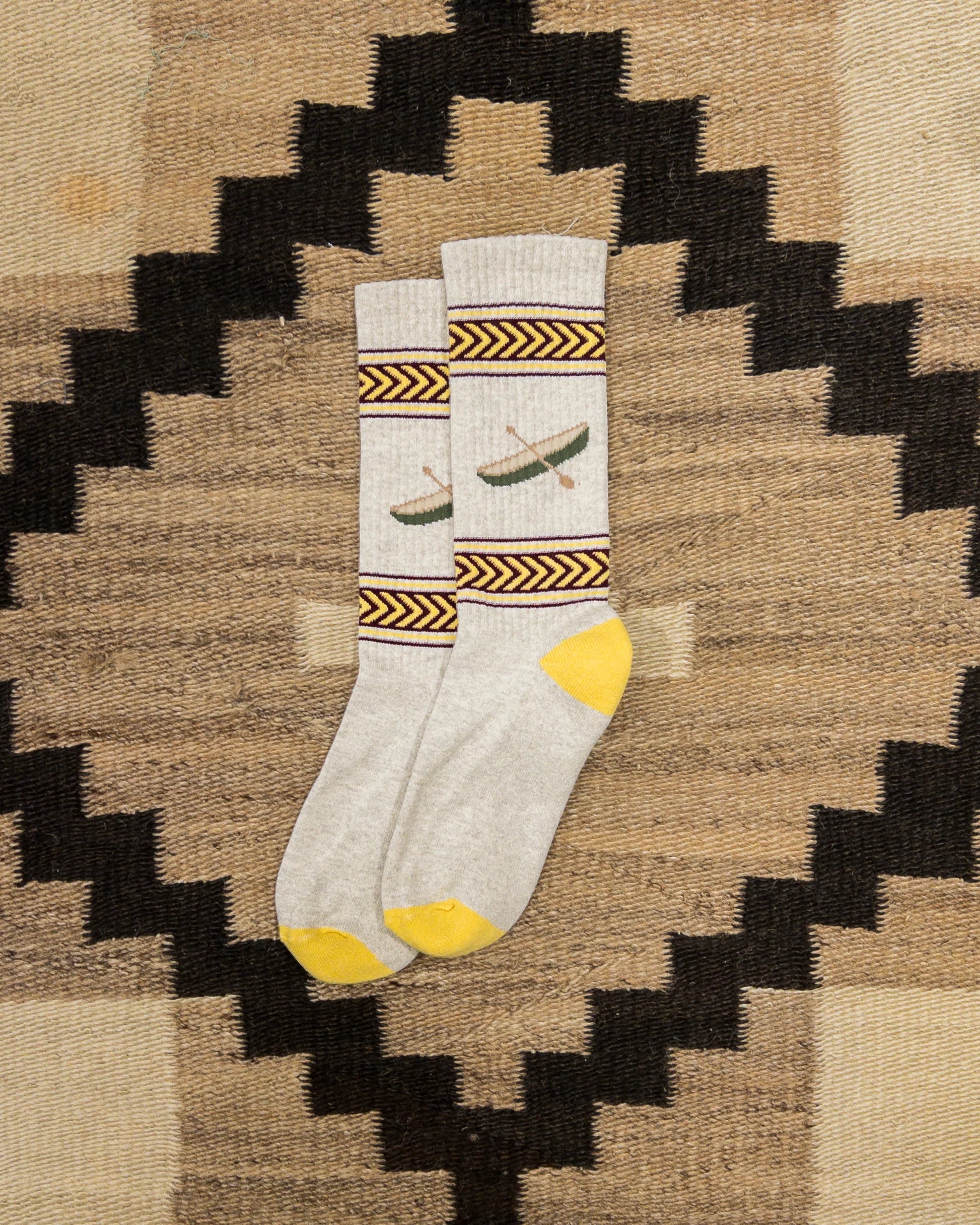 Wythe Recycled Cotton Jacquard Socks- Canoe
