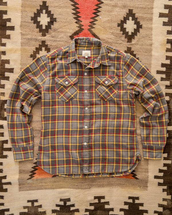 Wythe Washed Flannel Workshirt - Dusk Plaid