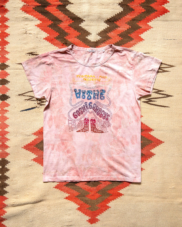 Wythe Shibori Tie-Dye Concert Tee in Madder