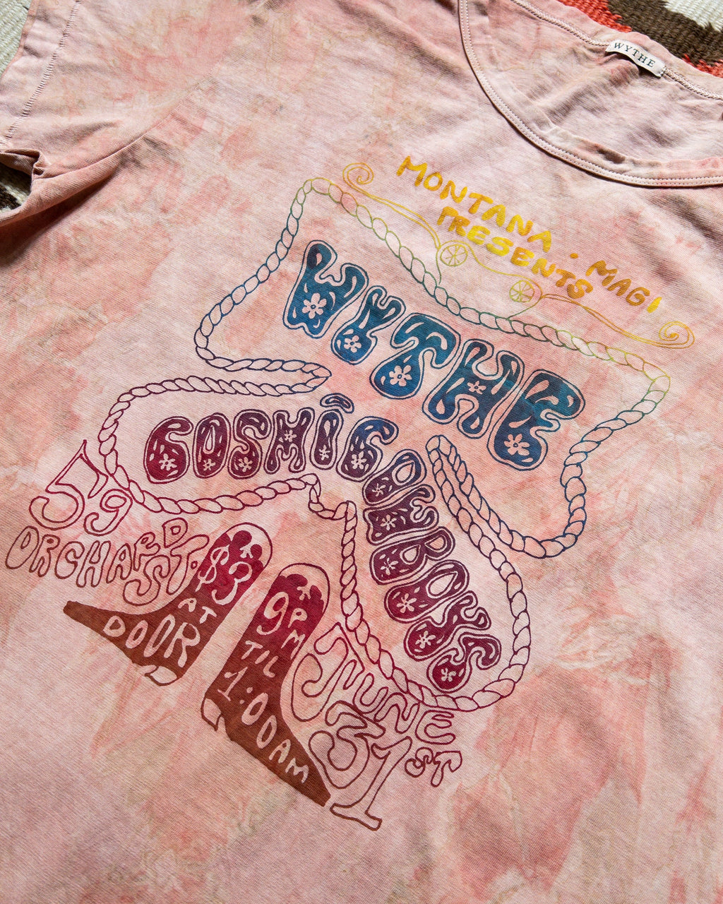 Wythe Shibori Tie-Dye Concert Tee - Madder