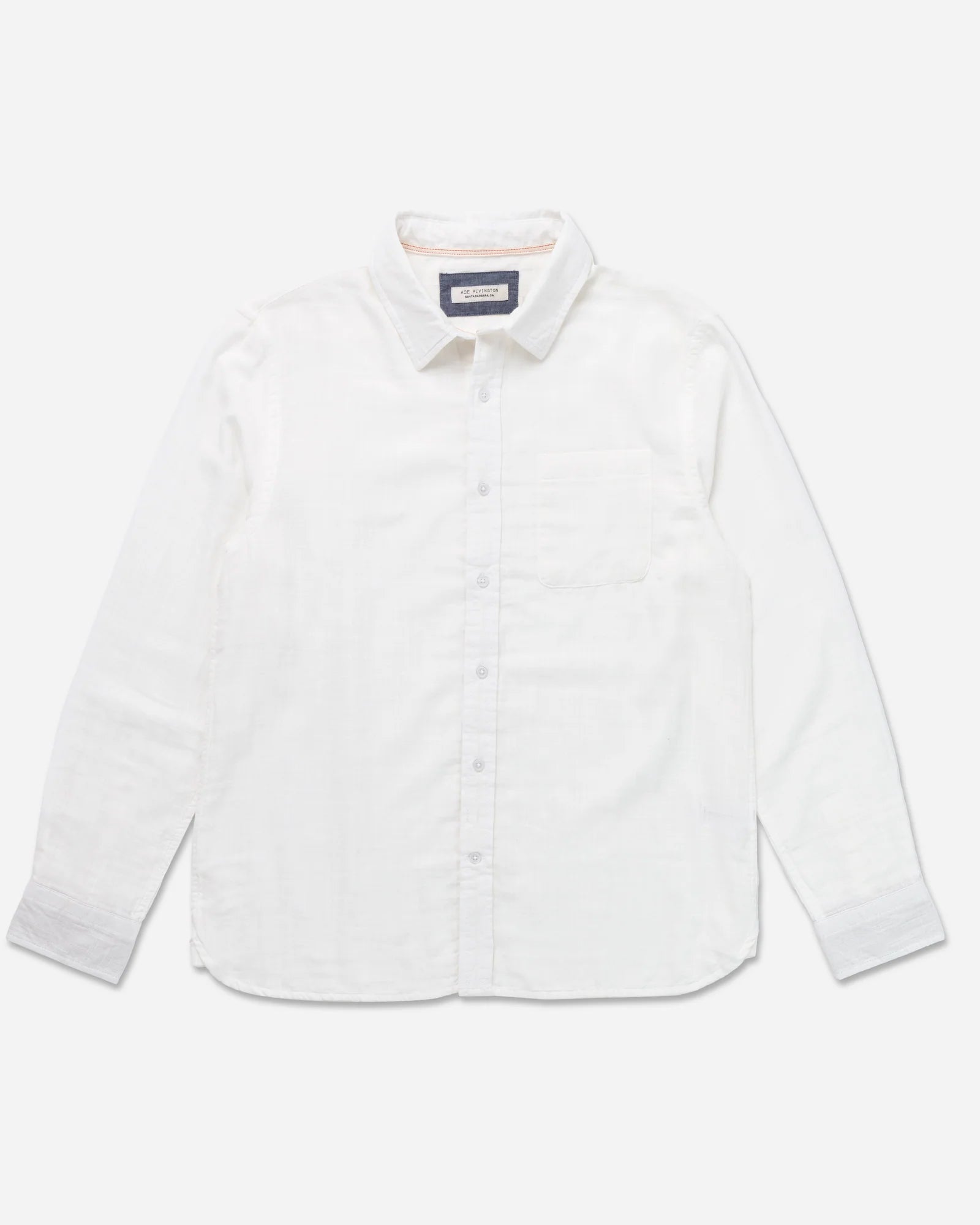Ace Rivington Tailored Shirt - Compact Poplin - White Rinse