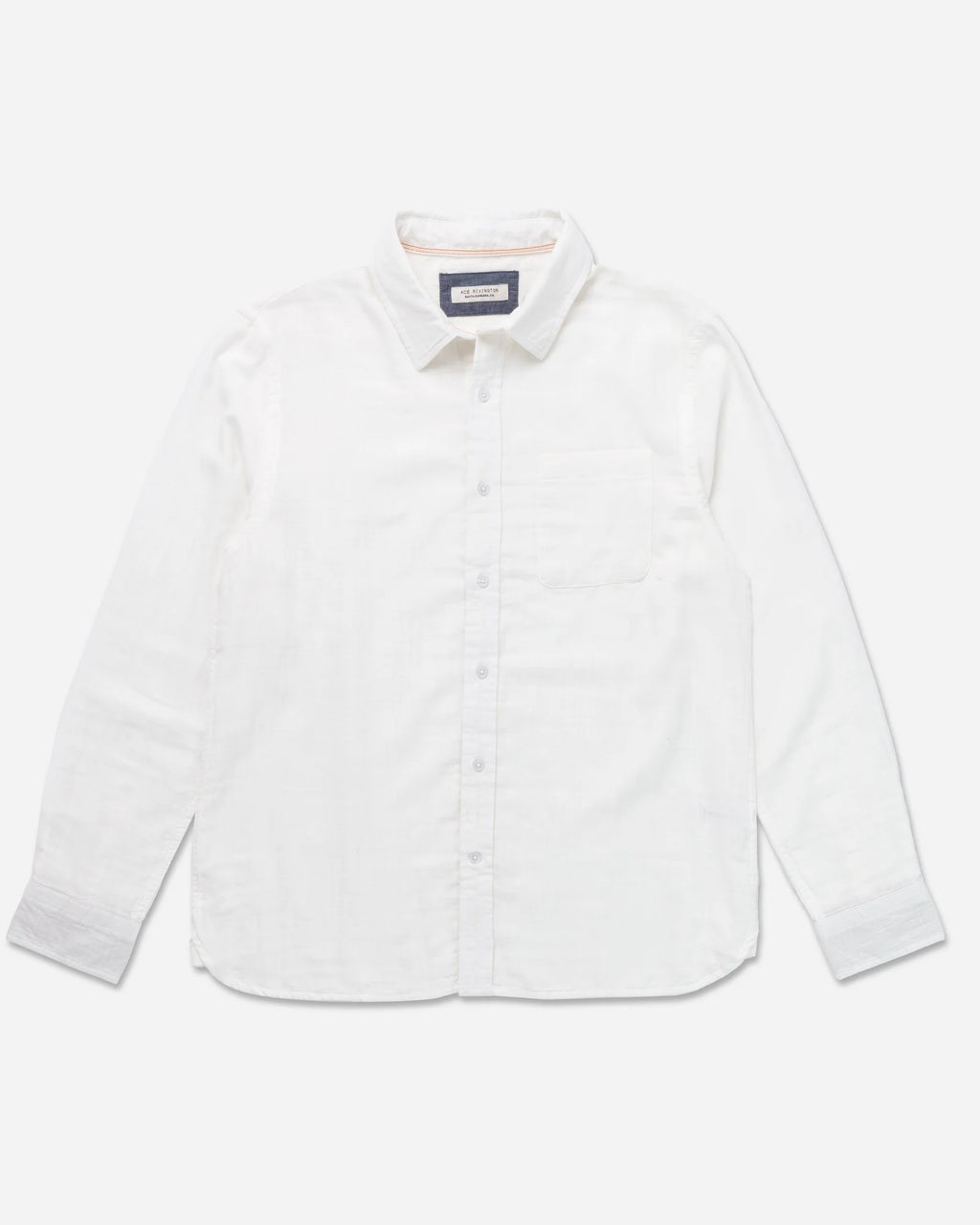 Ace Rivington Tailored Shirt - Compact Poplin - White Rinse