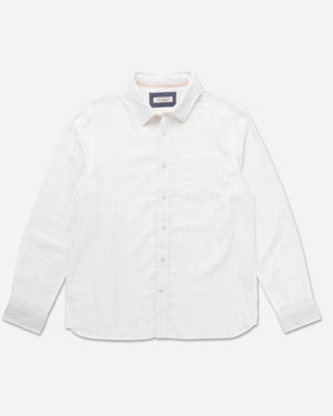 Ace Rivington Tailored Shirt - Compact Poplin - White Rinse
