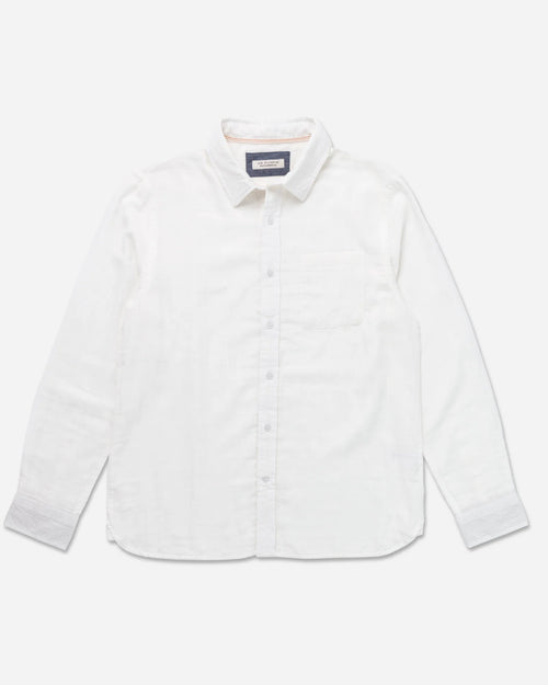 Ace Rivington Tailored Shirt - Compact Poplin - White Rinse