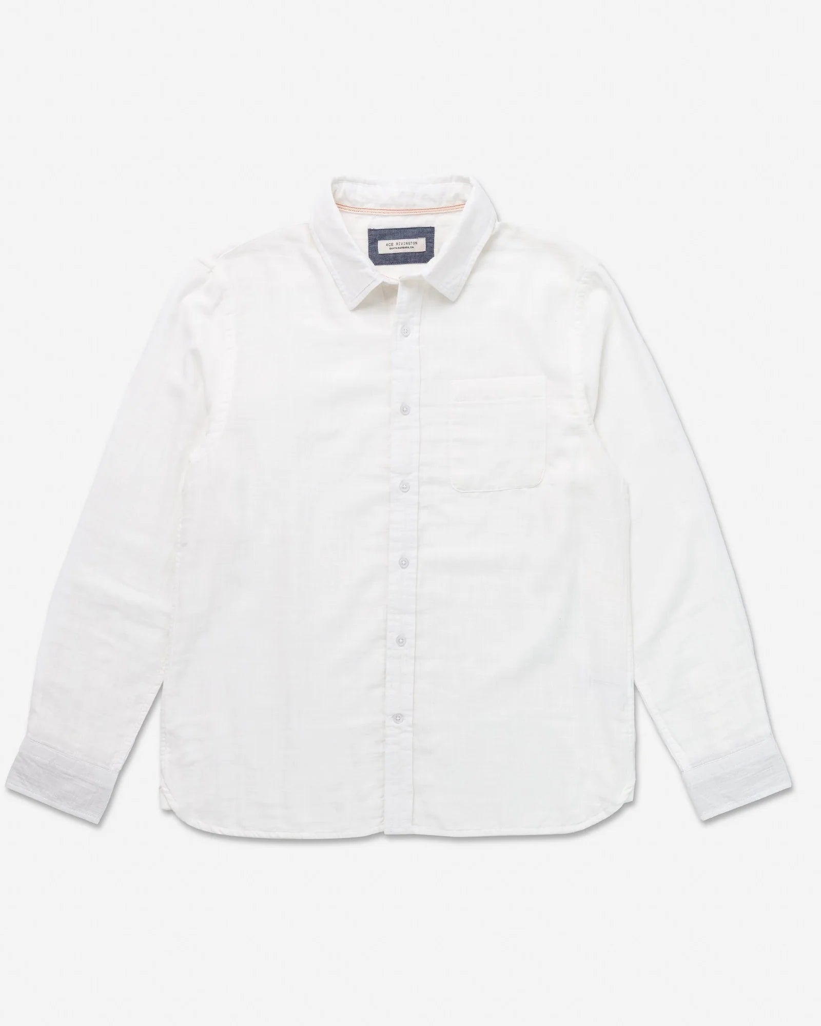 Ace Rivington Double Gauze Long Sleeve Tailored Shirt - Chalk