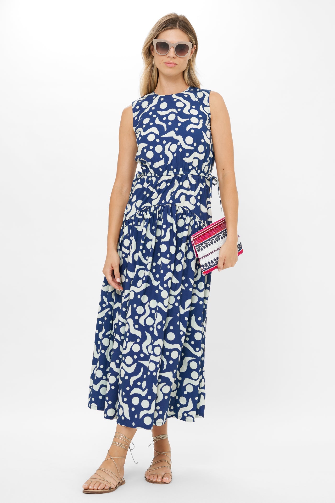 Oliphant Piped Maxi Dress - Acadia Navy