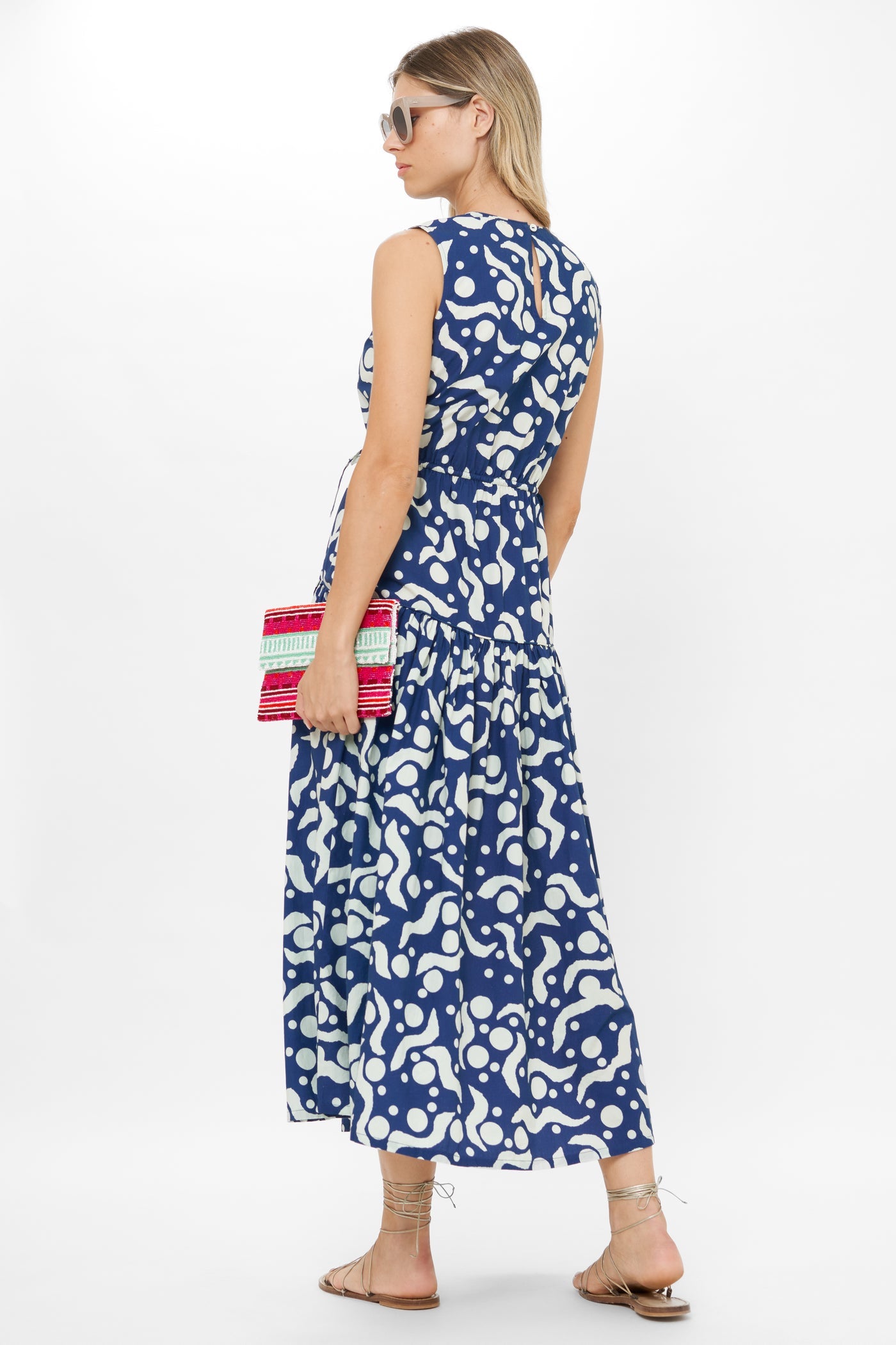 Oliphant Piped Maxi Dress - Acadia Navy