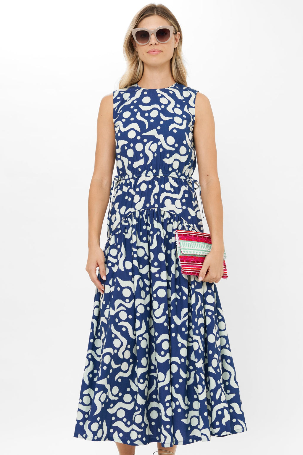 Oliphant Piped Maxi Dress - Acadia Navy