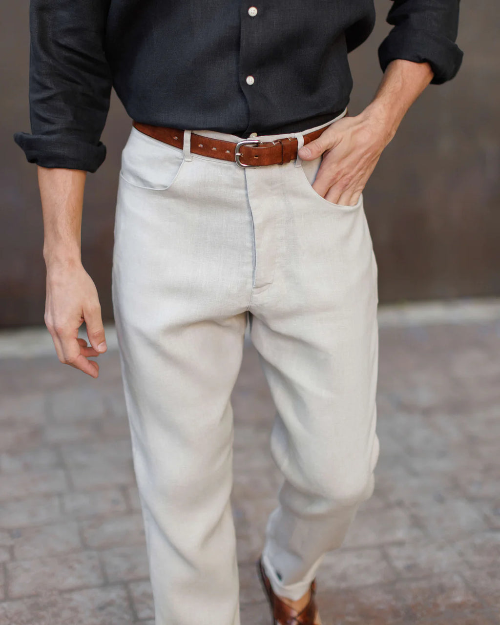 Alex Crane Cham Pants  - Bone