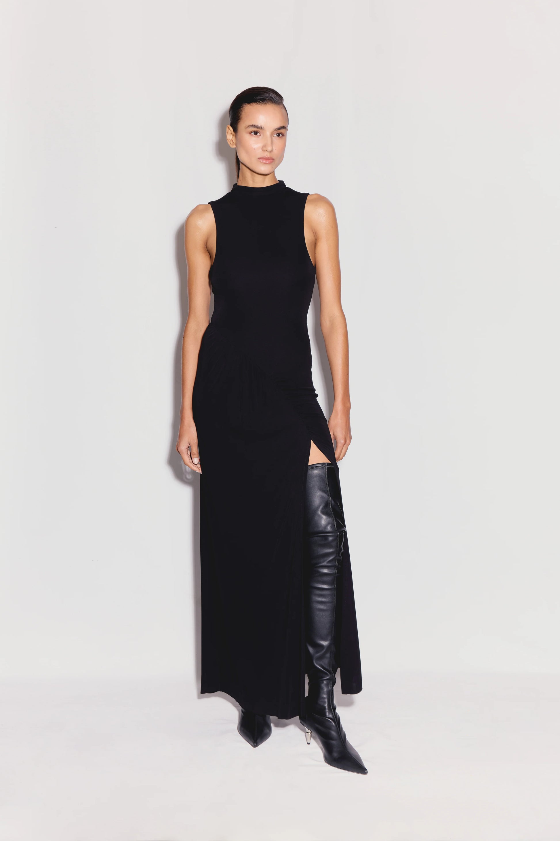 ANIM Mimi High Neck Sleeveless Maxi Dress