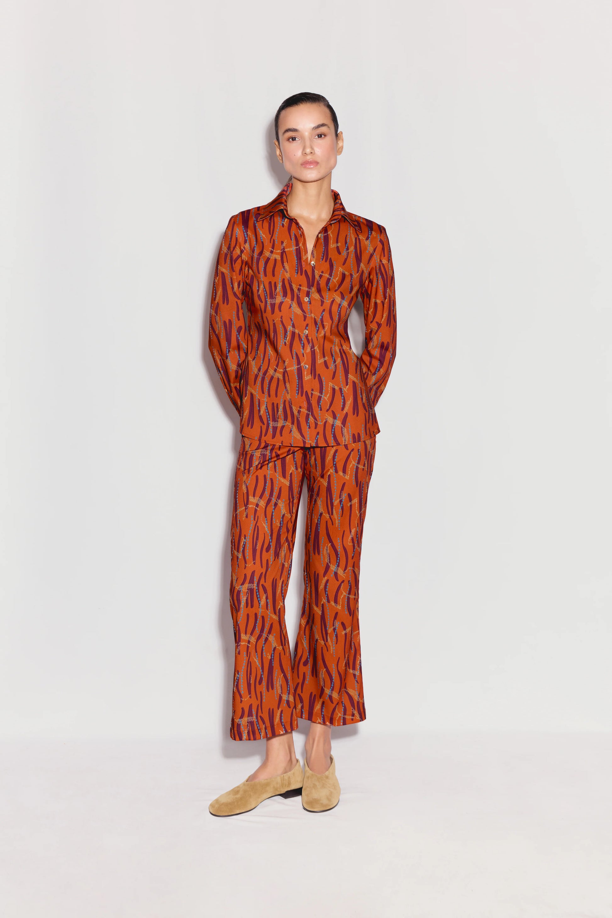 ANIM Hafz Printed Long Sleeved Button Down