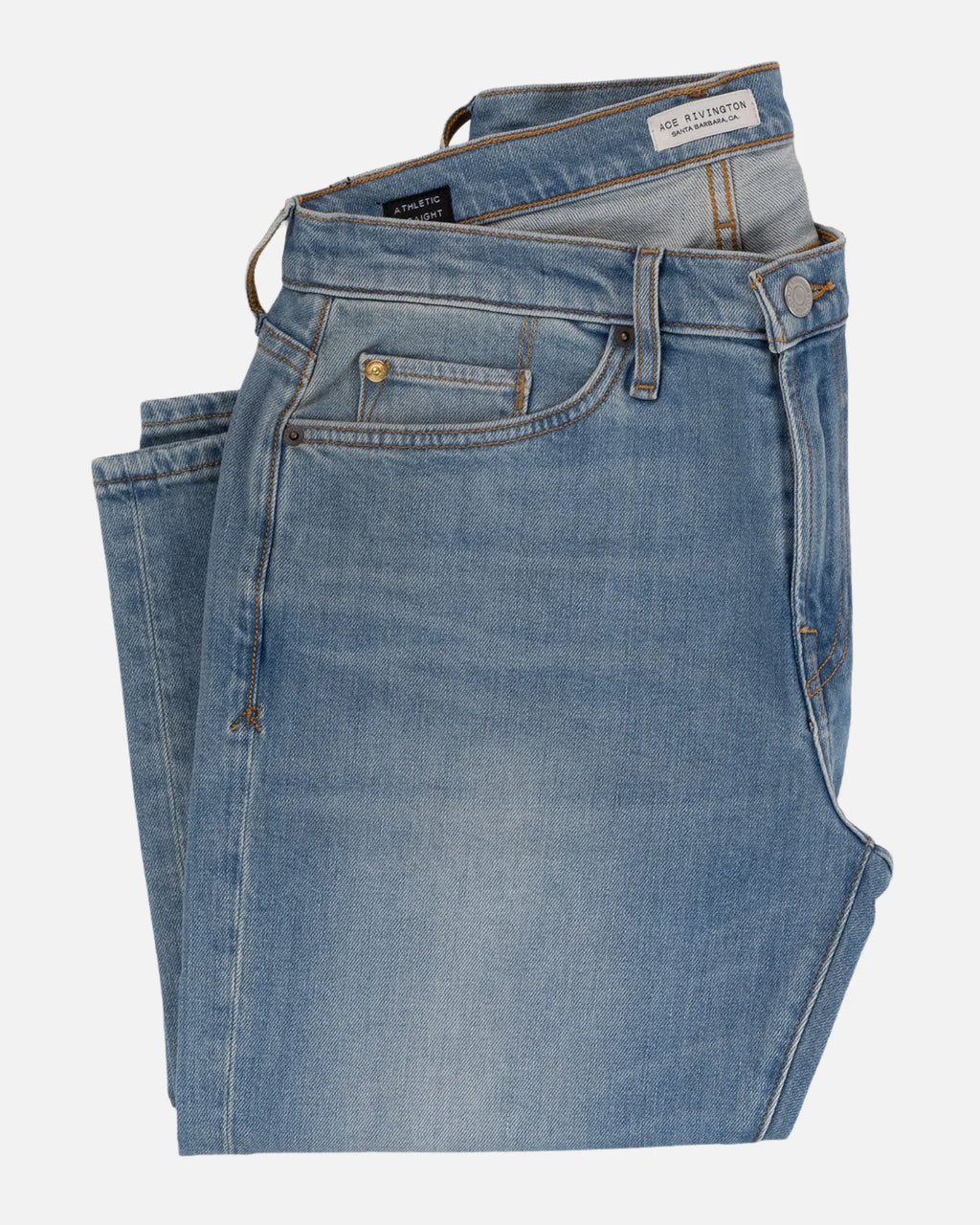 Ace Rivington Athletic Straight Denim Jeans - Light Vintage