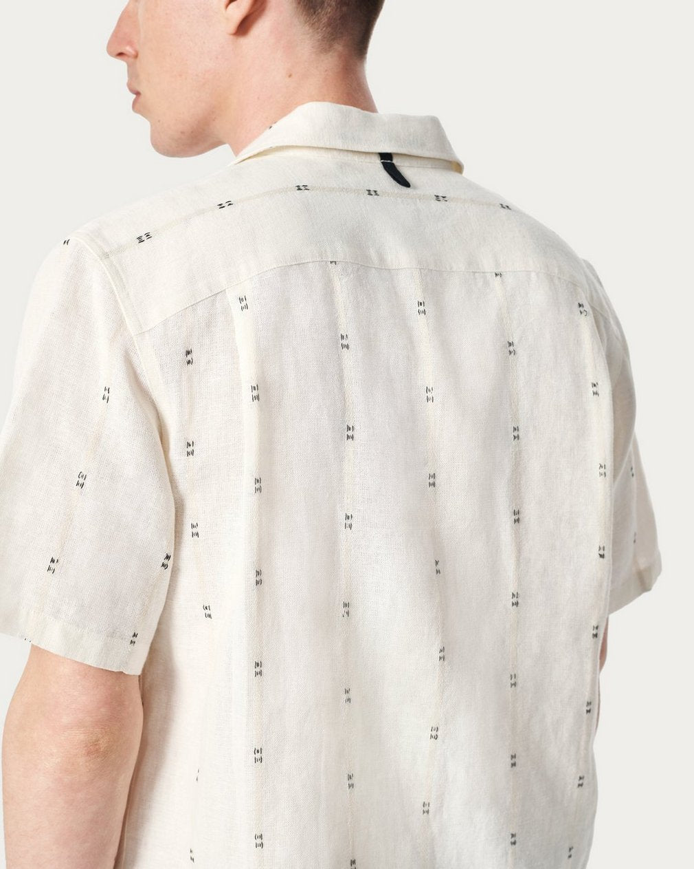 Rag & Bone Avery Embroidered Camp Shirt - White Remi Stripe