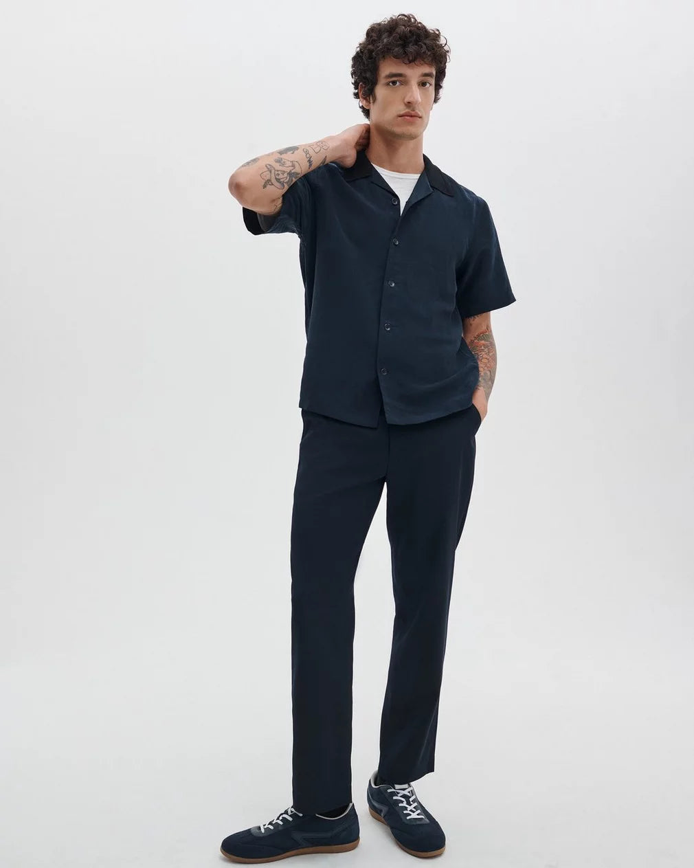 Rag & Bone Avery Slub Shirt - Navy