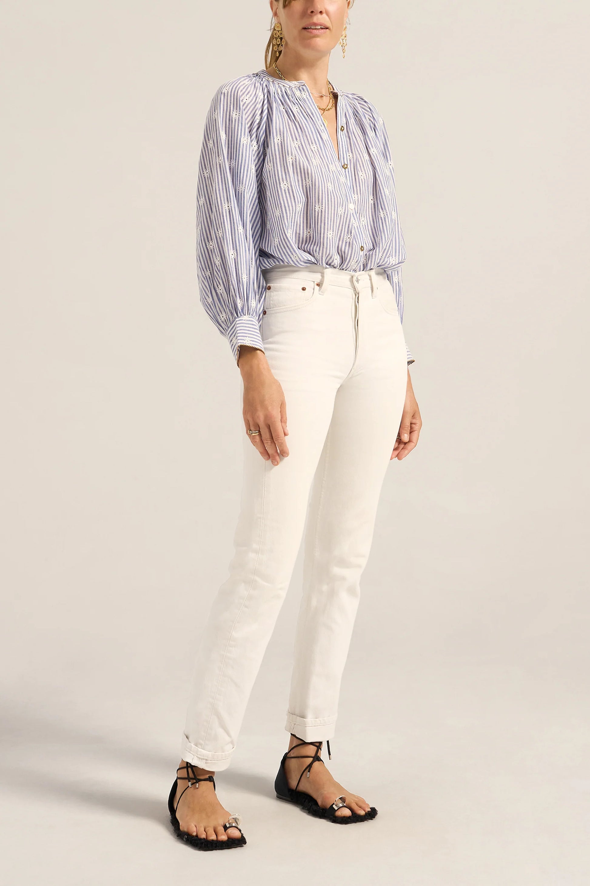 Ilio Nema Salome Blouse - Stripe Eyelet Voile