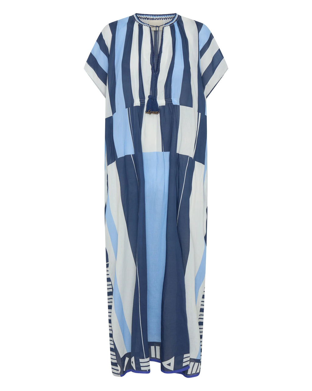 Ilio Nema Thaddeus Caftan - Blue Sarong Voile