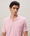Hartford Bouclette Polo Men Knitted Polo - Faded Pink