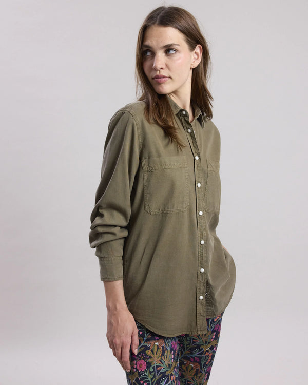 Hartford Chandler Woven Shirt in Army